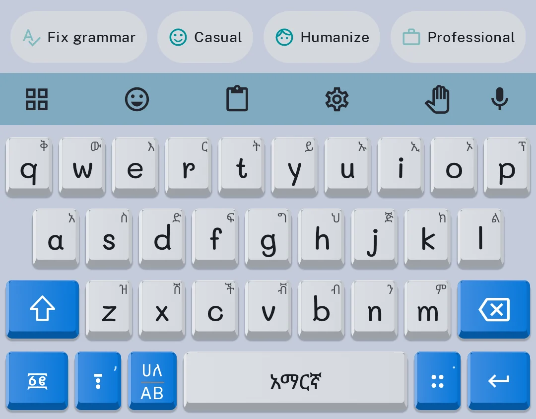 Addiyon Keyboard Silver theme